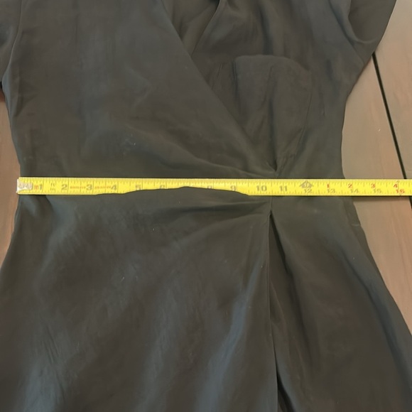 Zara Black Wrap V-Neck Long Sleeves Mini Dress Size S - Picture 9 of 17